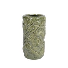 Kaemingk Glaze Leaf Porcelain Vase