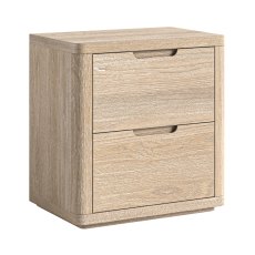Portobello Wide 2 Drawer Bedside Table