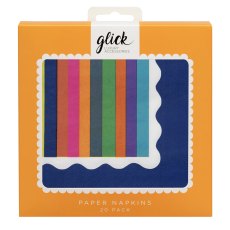 Glick Vibe Stripe Paper Napkins 20pk Glick Vibe Stripe Paper Napkins 20pk