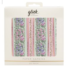 Glick Summer Linear Paper Napkins 20pk