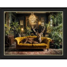 Artko Lounging Stag Framed Print