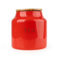 Candlelight Tomato Tea Storage Jar with Bamboo Lid Candlelight Tomato Tea Storage Jar with Bamboo Lid