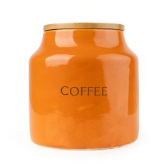 Candlelight Tomato Coffee Storage Jar with Bamboo Lid