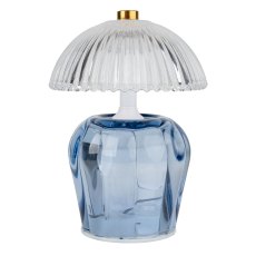Candlelight Vintage Glass Battery LED Lamp Blue Candlelight Vintage Glass Battery LED Lamp Blue