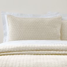 Bianca Attica Velvet Natural Pillowsham Pair Bianca Attica Velvet Natural Pillowsham Pair