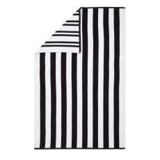 Bianca Reversible Stripe Black Towels Bianca Reversible Stripe Black Towels