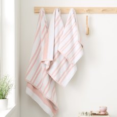 Bianca Reversible Stripe Blush Towels Bianca Reversible Stripe Blush Towels
