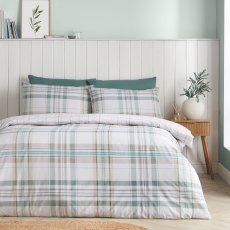 Catherine Lansfield Cartmel Check Green Duvet Cover Set Catherine Lansfield Cartmel Check Green Duvet Cover Set