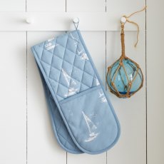 Catherine Lansfield Salcombe Boats Blue Double Oven Glove Catherine Lansfield Salcombe Boats Blue Double Oven Glove
