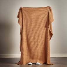 Pineapple Elephant Jaipur Waffle Caramel Throw Pineapple Elephant Jaipur Waffle Caramel Throw