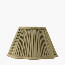 Pacific Malia Olive Green Mushroom Pleat Scalloped Shade