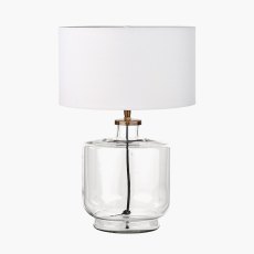 Pacific Josie Glass Brass Table Lamp & Harry Ivory Shade Pacific Josie Glass Brass Table Lamp & Harry Ivory Shade