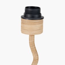 Pacific Palau Rattan Wave Table Lamp & Harley Slubby Hopsack Shade