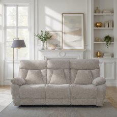 Henley 3 Seater Power Recliner Sofa in Biscuit