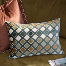 Furn Metro Diamond Cushion Green