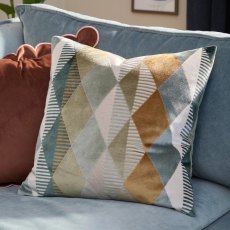 Furn Metro Harlequin Cushion Green