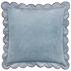 Furn Lil Scallop Cushion Blue/Brown