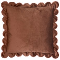 Furn Lil Scallop Cushion Chestnut/Slipper