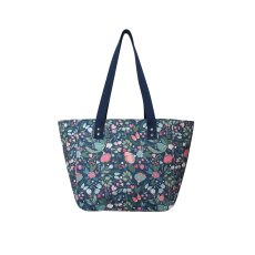 Earth Squared Blue Floral Canvas Tote Bag