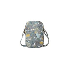 Earth Squared Grey Floral Canvas Phone Pouch