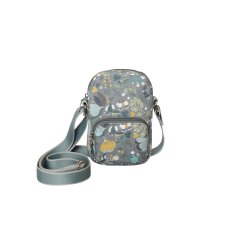 Earth Squared Grey Floral Canvas Phone Pouch