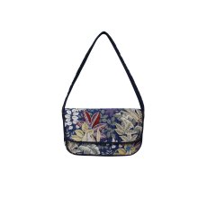 Earth Squared Navy Spring Jacquard Shoulder Bag