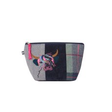 Earth Squared Highland Cow Applique Make up Bag