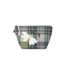 Earth Squared Flower Applique Make up Bag