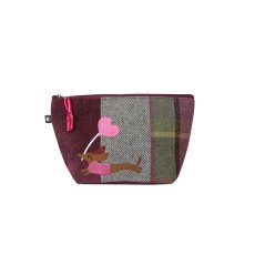 Earth Squared Sausage Dog Applique Make up Bag