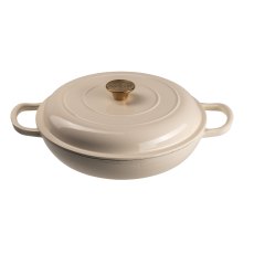 Simply Home Cast Iron 30cm Shallow Casserole Cream Simply Home Cast Iron 30cm Shallow Casserole Cream
