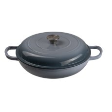 Simply Home Cast Iron 30cm Shallow Casserole Sea Salt Blue Simply Home Cast Iron 30cm Shallow Casserole Sea Salt Blue
