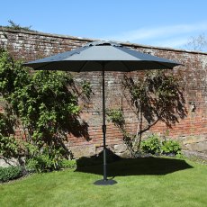 Riviera Deluxe 3m Crank & Tilt Parasol in Grey
