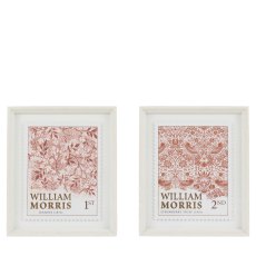 Art Marketing William Morris Stamp Red Framed Art Set of 2 Red