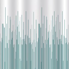 Showerdrape City Stripe Teal Shower Curtain