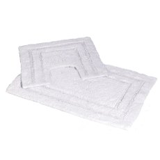 Showerdrape Pinnacle 2 Piece Bath Mat Set White