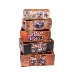 Quirky Barn Classic Motorbikes 2 Nesting Boxes Quirky Barn Classic Motorbikes 2 Nesting Boxes