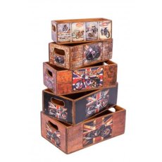 Quirky Barn Classic Motorbikes 2 Nesting Boxes Quirky Barn Classic Motorbikes 2 Nesting Boxes
