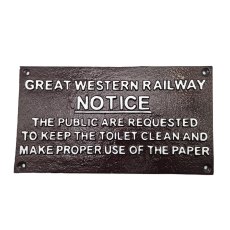 Quirky Barn GWR Notice Sign