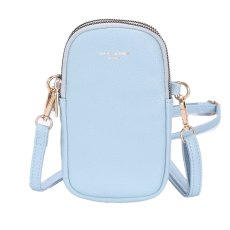 David Jones Double Zip Phone Case Pale Blue