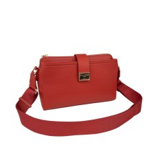 David Jones Multi Pocket Long Shoulder Bag Terracotta