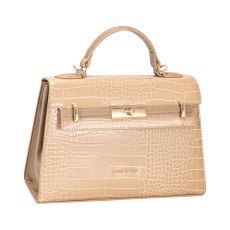 David Jones Faux Croc Top Handle Grab Bag Camel David Jones Faux Croc Top Handle Grab Bag Camel