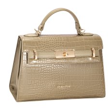 David Jones Faux Croc Top Handle Grab Bag Olive Branch