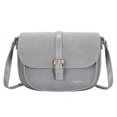 David Jones Half Flap Shoulder Bag Steel Grey