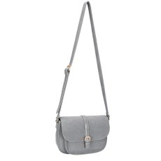 David Jones Half Flap Shoulder Bag Steel Grey