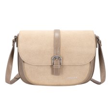 David Jones Half Flap Shoulder Bag Warm Taupe