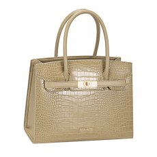 David Jones Faux Croc Tote Bag Olive Branch
