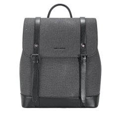 David Jones Canvas Effect Backpack Black