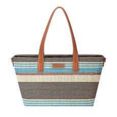 David Jones Medium Straw Effect Shopper Bering Sea