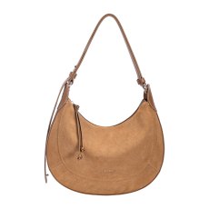 David Jones Faux Suede Shoulder Bag Cocoa Brown