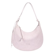 David Jones Faux Suede Shoulder Bag Snow Lilac